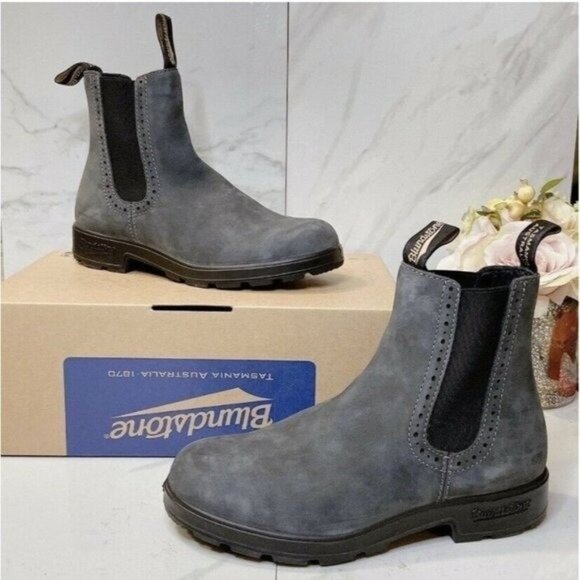 Blundstone Original HIGH-TOP Chelsea BOOT BL 1630 Rustic Black Leather 4.5 US7.5 - Picture 1 of 11